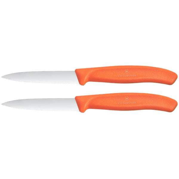 Victorinox grænmetishnífar 8cm appelsínugulir, 2stk
