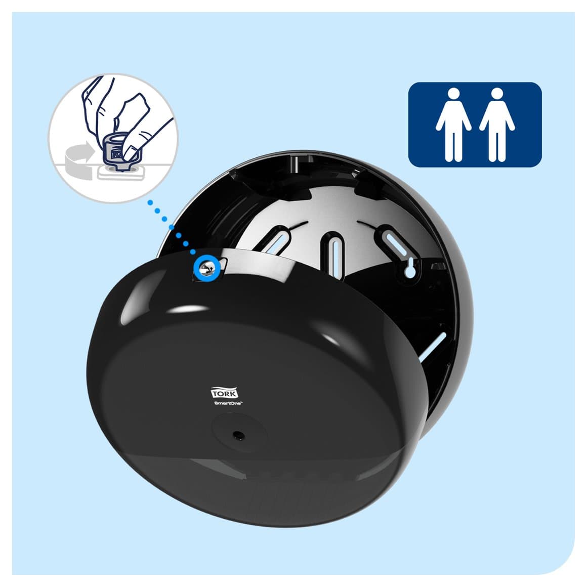 Tork SmartOne WC statíf mini svart T9 2