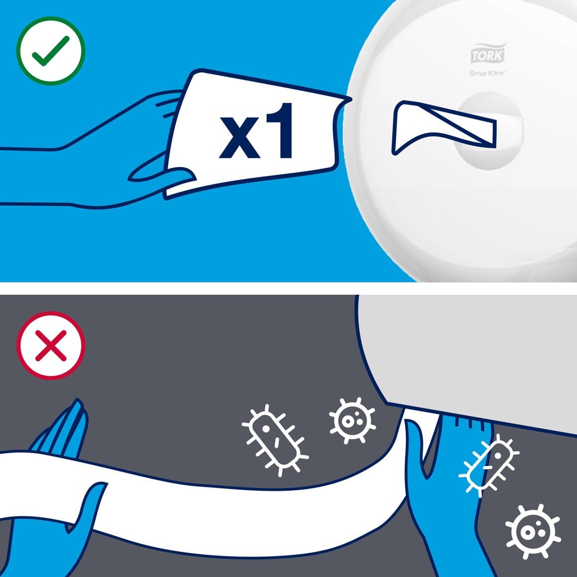 Tork SmartOne WC statíf (L) twin mini svart T9 3