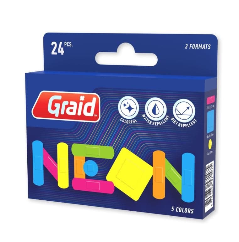 Skyndiplástur, neon litir 24 stk 1