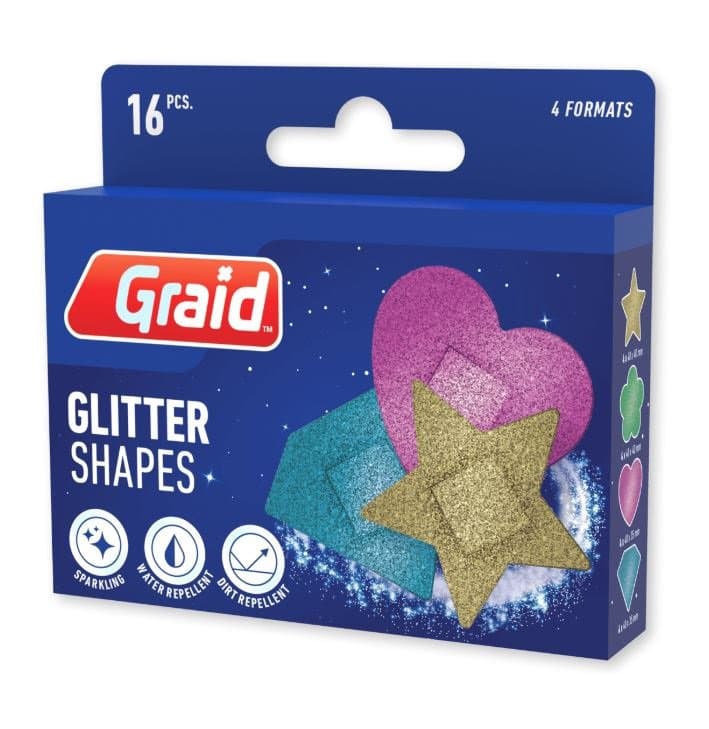 Skyndiplástur, glimmer form 16 stk 1
