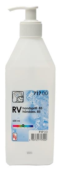 RV handspritt PRO 85% með dælu 600ml 1
