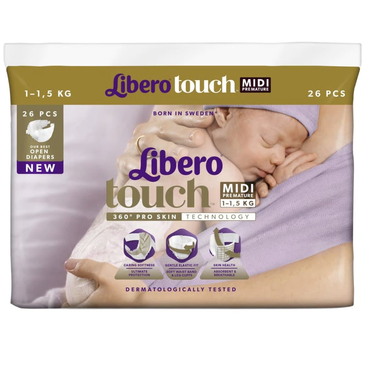 Libero Touch Fyrirbura Midi 1-1,5 kg, 26stk (16ík) 1