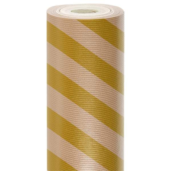 Gjafapappír brúnn/gylltur 70cmx50m