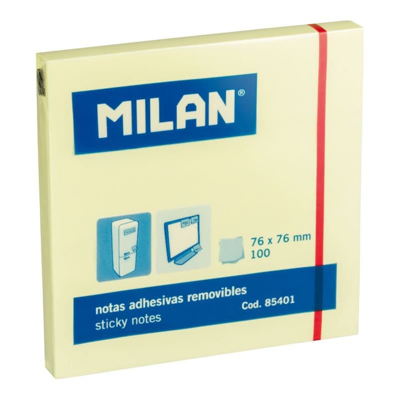 Milan Post it 76x76 gulir, 10blokkir x 100blöð 1