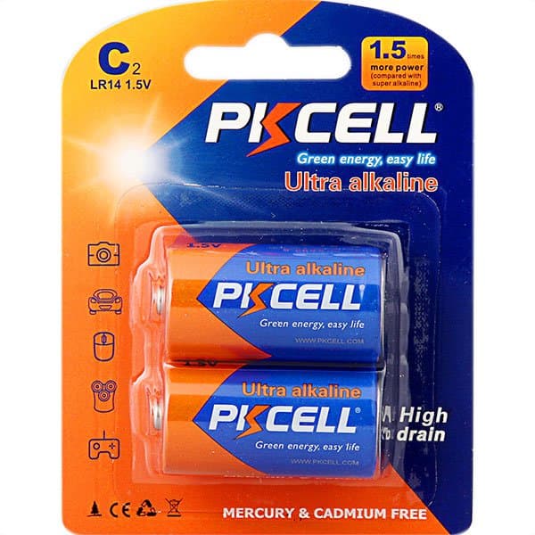 PKcell rafhlöður C 2 stk 1