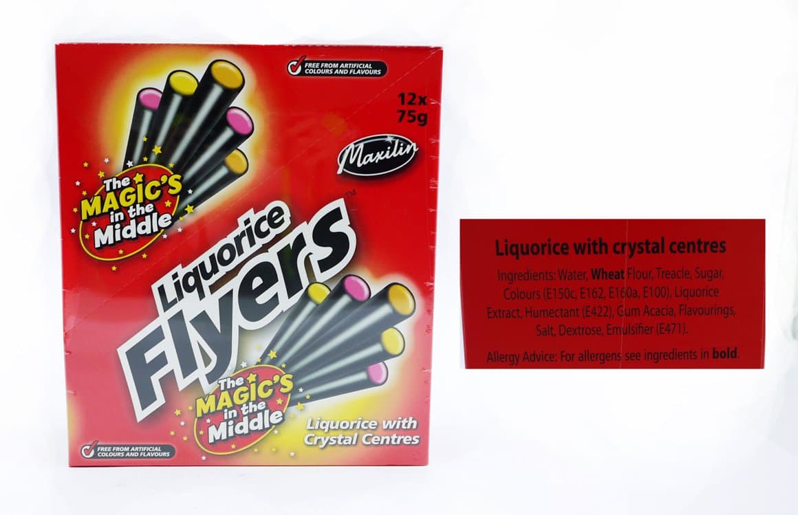 Maxilin lakkrís flyers 75gr 1