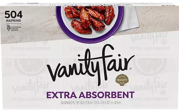 Vanity fair serv. 32cm 2l hvítar 504 stk