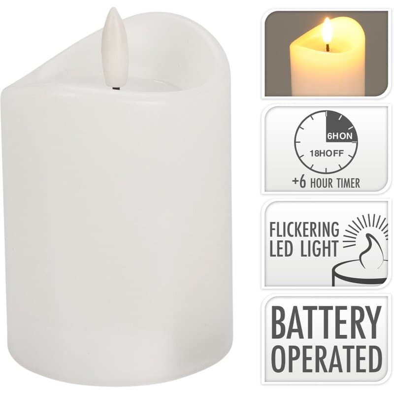 LED kerti hvítt 15cm 1