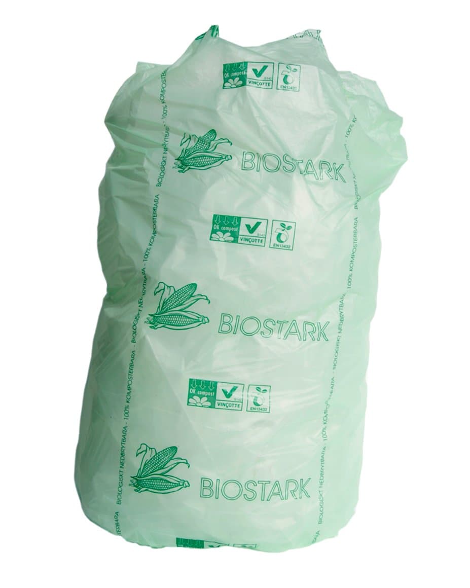 Biostark maíspoki 87x132cm 140l 16stk á rúllu  1