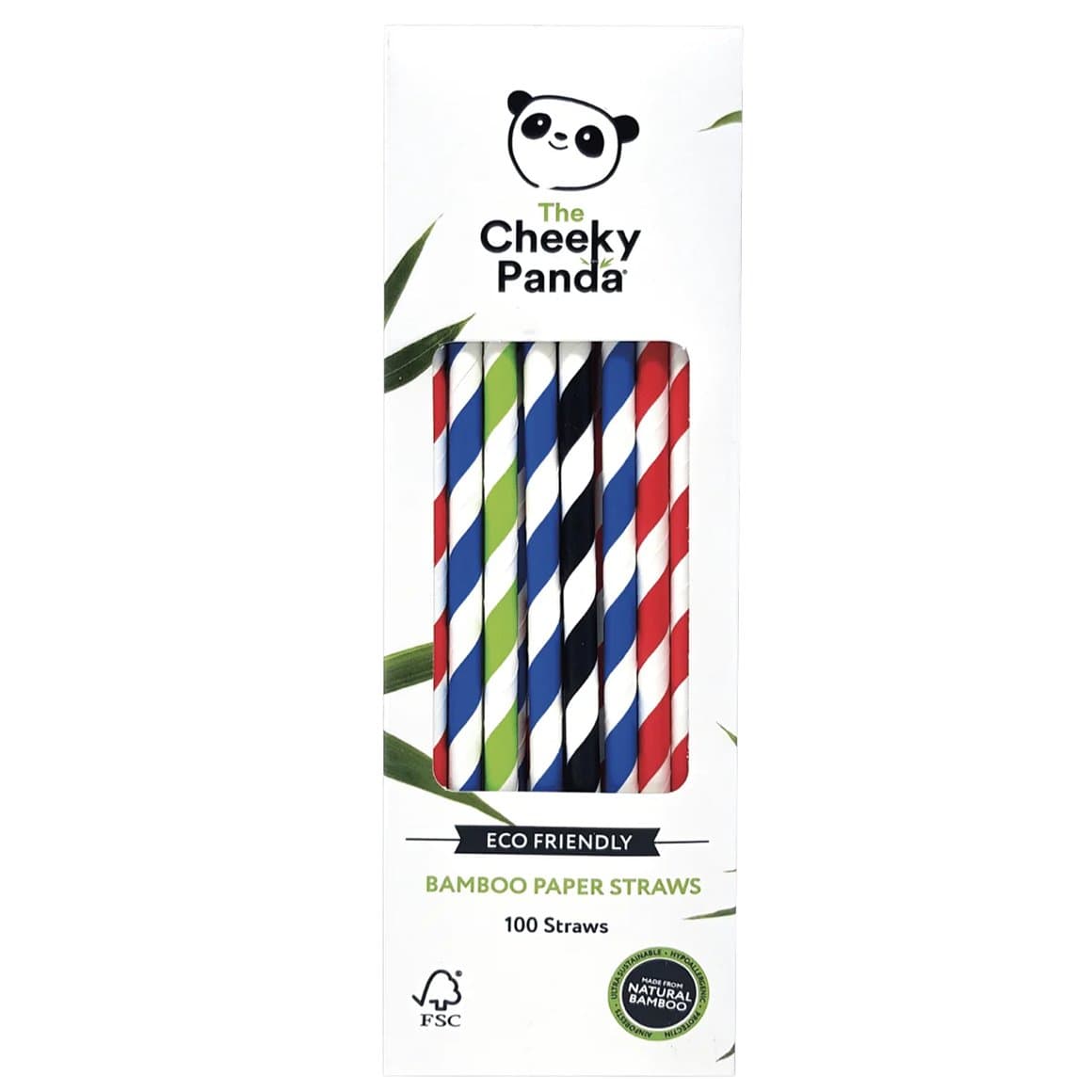 The Cheeky Panda bambus sogrör 6mm multi. 100 stk 1