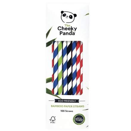 The Cheeky Panda bambus sogrör 6mm multi. 100 stk