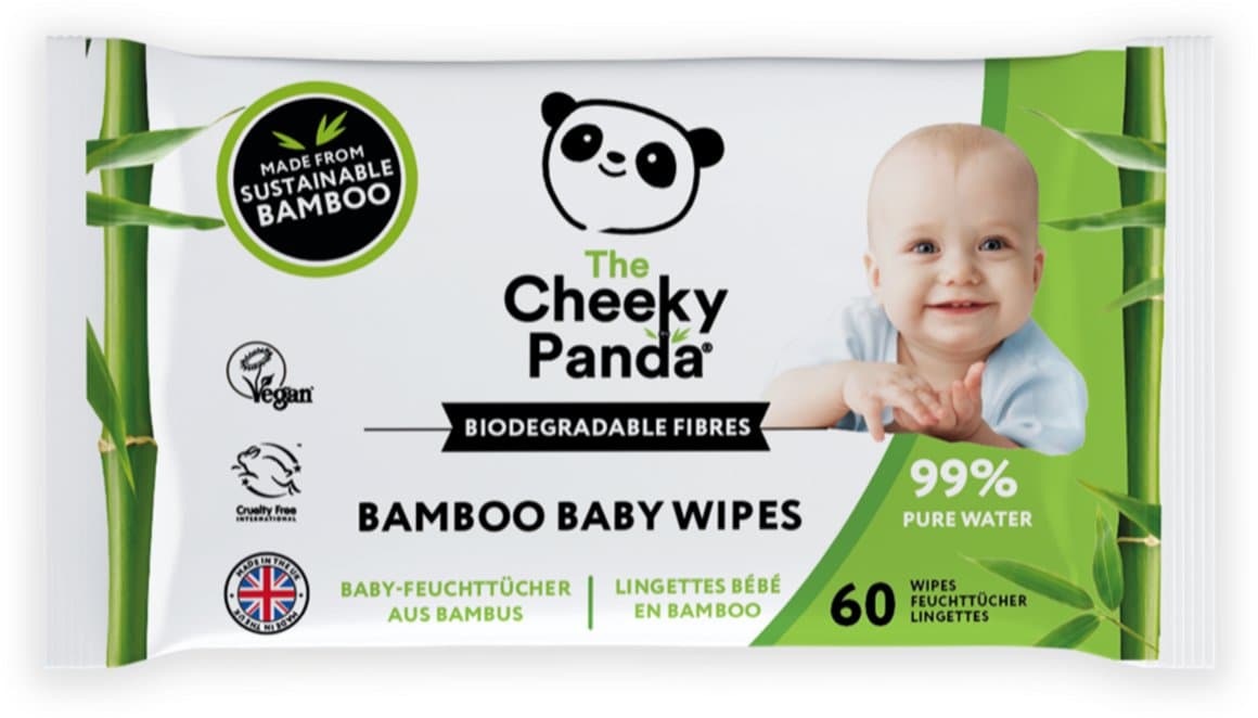 The Cheeky Panda bambus barna blautklútar 60´s 1