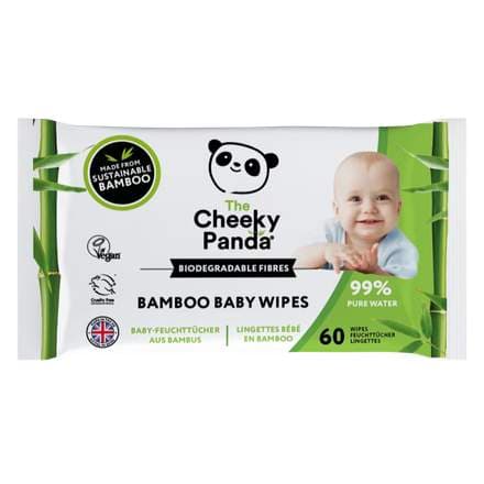 The Cheeky Panda bambus barna blautklútar 60 klútar