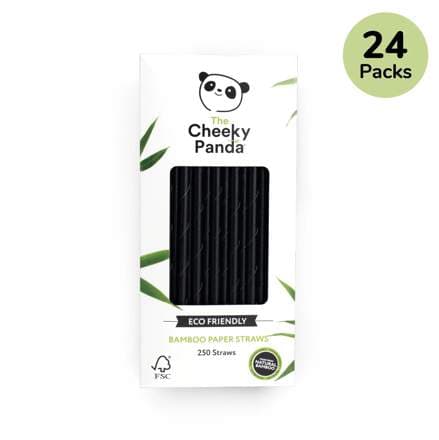 The Cheeky Panda bamb. sogr. stutt sv. 6mm 250 stk