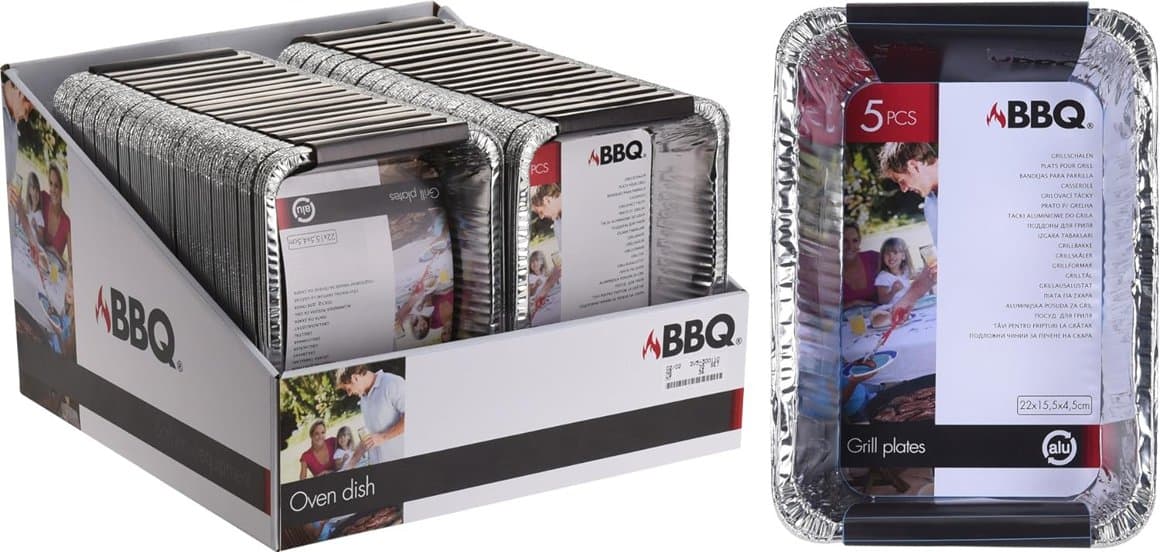 BBQ álbakki 22x15,5x4,5cm 4stk 1