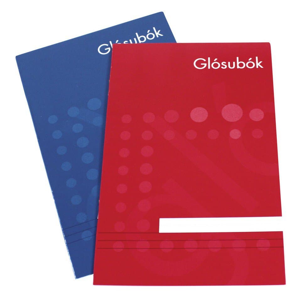 Glósubók rauð og blá vírheft 1