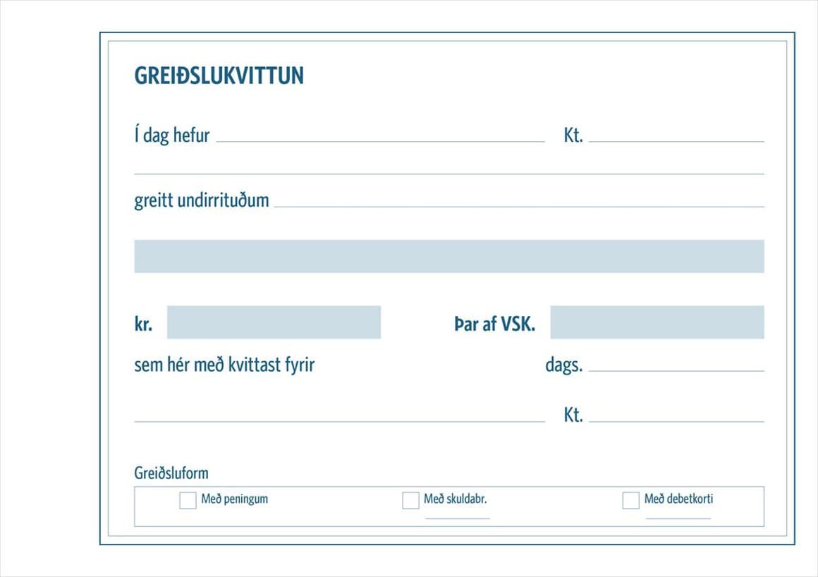 Kvittanahefti A6 50bls 2rit 1