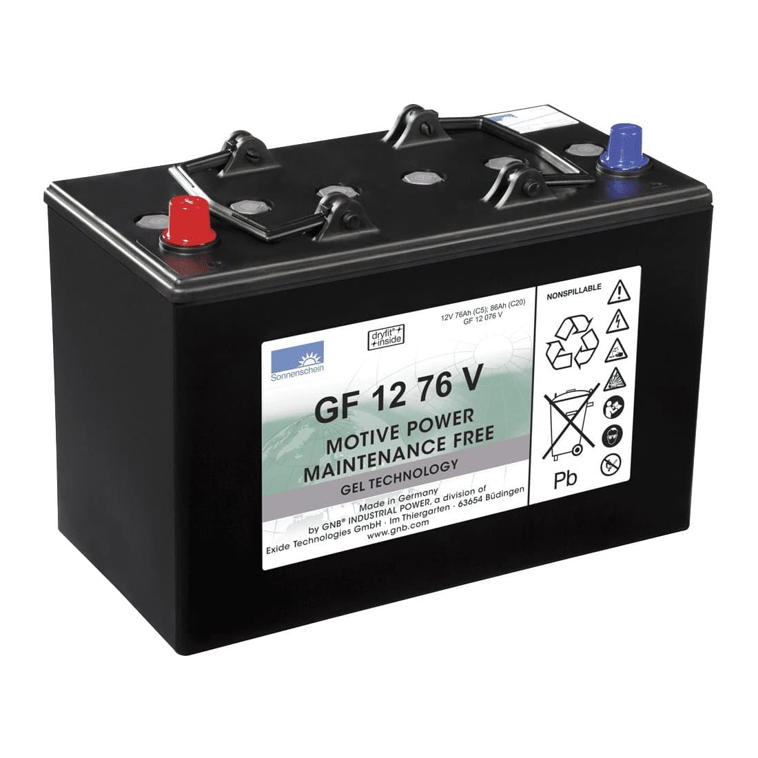Rafgeymir 12v 86Ah, C/20 f/Esprit og Drivematic 1