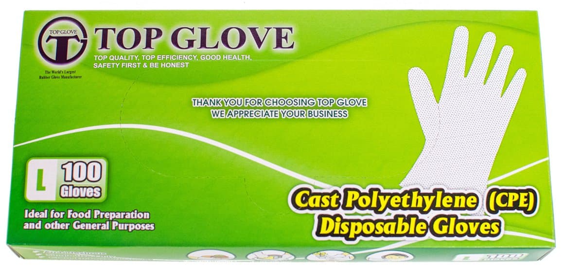 Top Glove Hlífðarhanskar CPE 100stk 1
