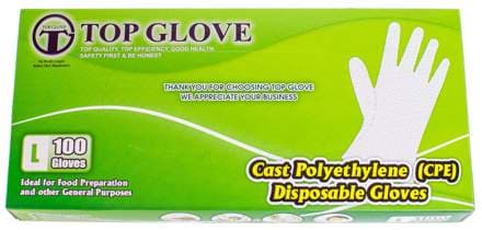 Top Glove Hlífðarhanskar CPE 100stk