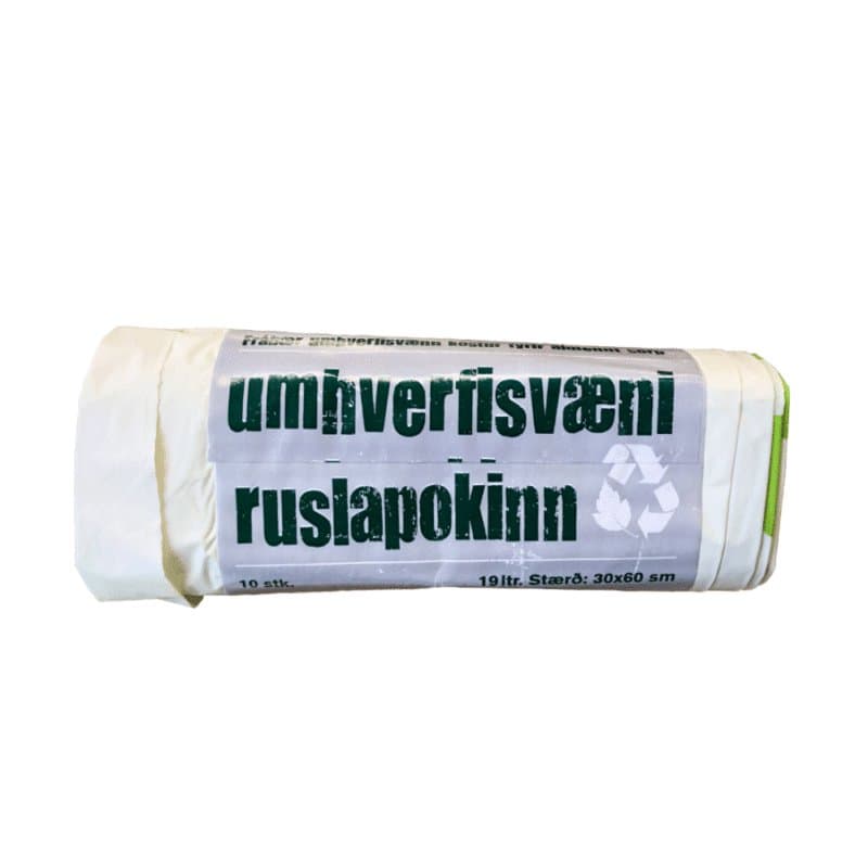 Maíspokinn 30x60cm 19l 20my 10stk rl m/höldum 1