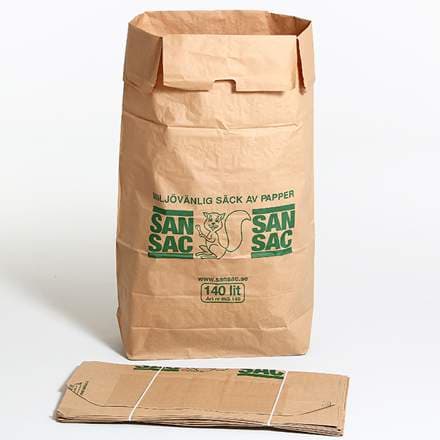 Bréfpokar f/lífrænt sorp 140ltr 20stk í búnti