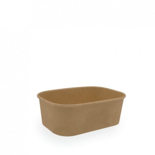 Salatbox ferkantað bioware 750ml, brúnt 50stk 1