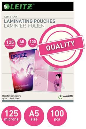Leitz Plöstunarvasar A5 125mic 100 í pk