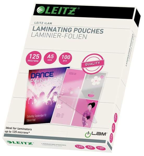 Leitz Plöstunarvasar A5 125mic 100 í pk