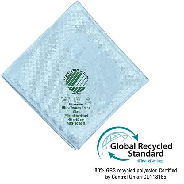 NMF Örtrefjaklútur 40x40cm, gler, blár 10pk, svansvottun