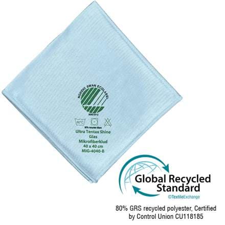 NMF Örtrefjaklútur 40x40cm, gler, blár 10pk, svansvottun