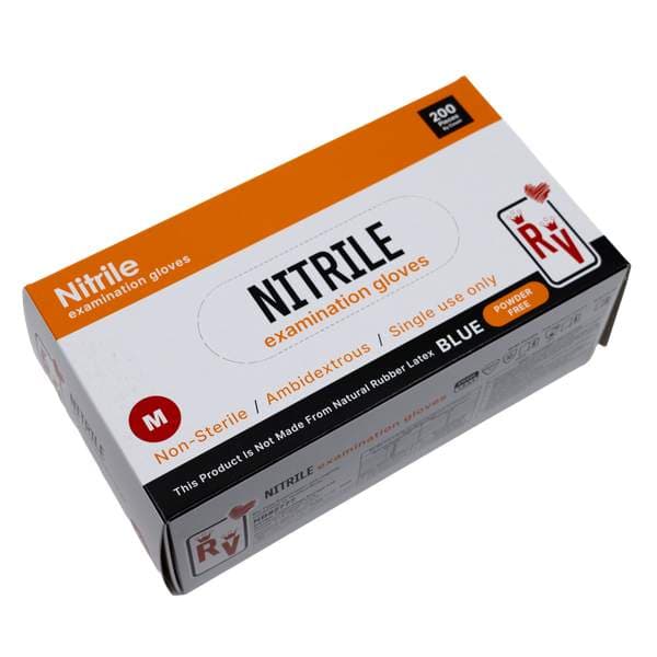 RV Top Glove nitrile hanskar bláir M 200stk