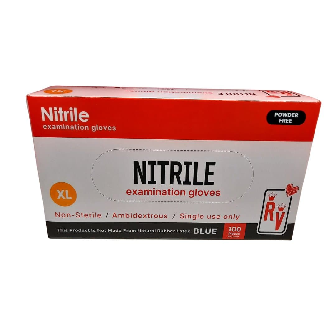 RV Top Glove nitrile hanskar bláir XL 100stk 1
