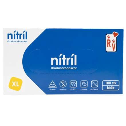 RV Top Glove nítríl hanskar bláir XL 100stk