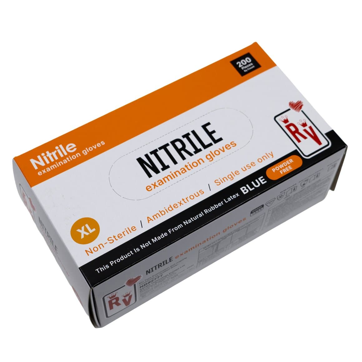 RV Top Glove nitrile hanskar bláir XL 200stk 1