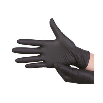 Nine Health Nitrile hanskar, svartir, Large 100stk 1