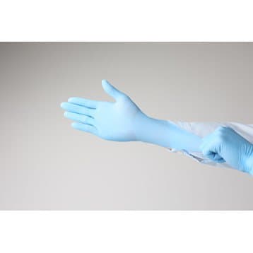 Nine Health Nitrile hanskar, bláir, XL 100stk 1