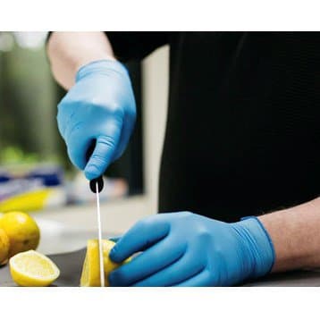 Nine Health Nitrile hanskar, bláir, XL 100stk 2