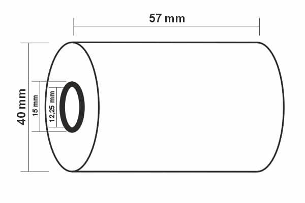 Posarúllur Thermal 57mmx20m 10rl í pk. 2