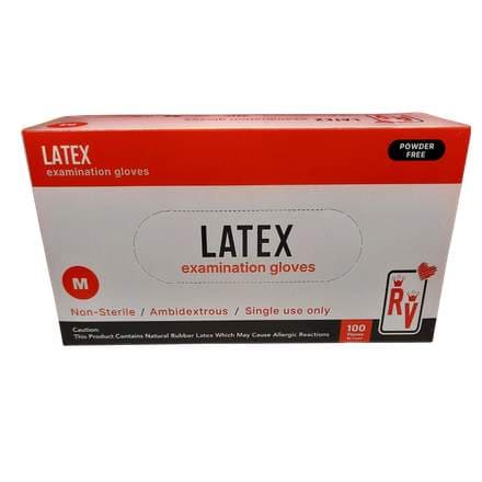 RV Top Glove latex hanskar M 100stk