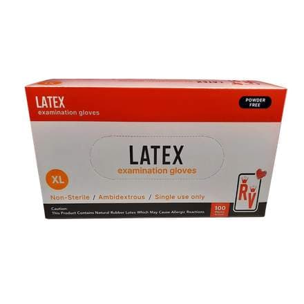 RV Top Glove latex hanskar XL 100stk