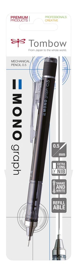 Tombow skrúfblýantur svartur 0,5mm, blister 1
