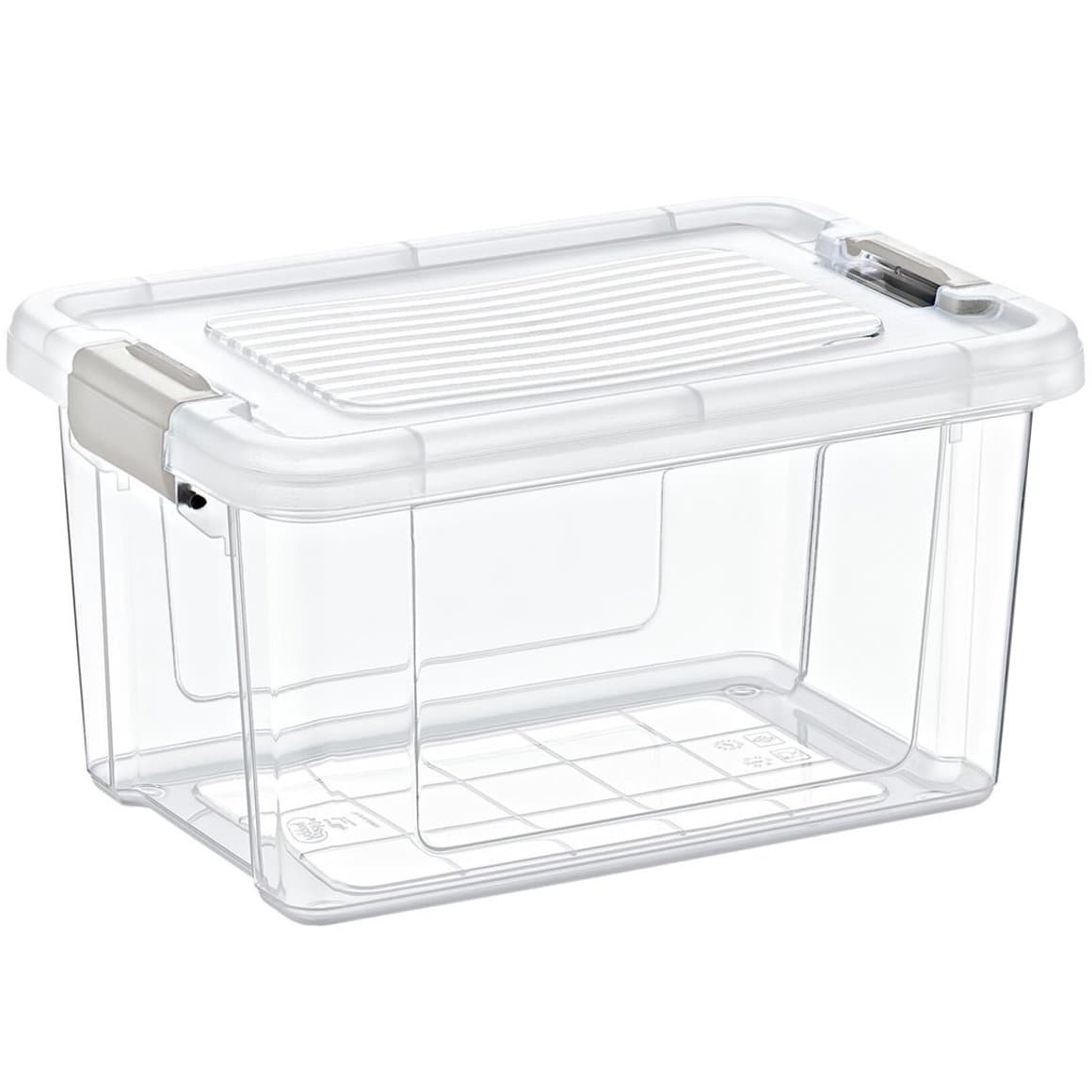 Geymslukassi glær með loki 1,25ltr 1