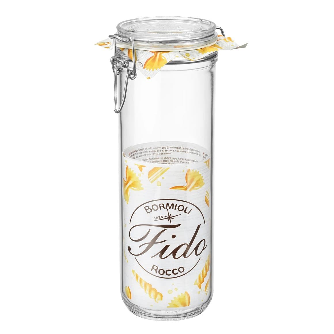 Fido krukka með spennuloki glær spaghetti 1,35ltr 1