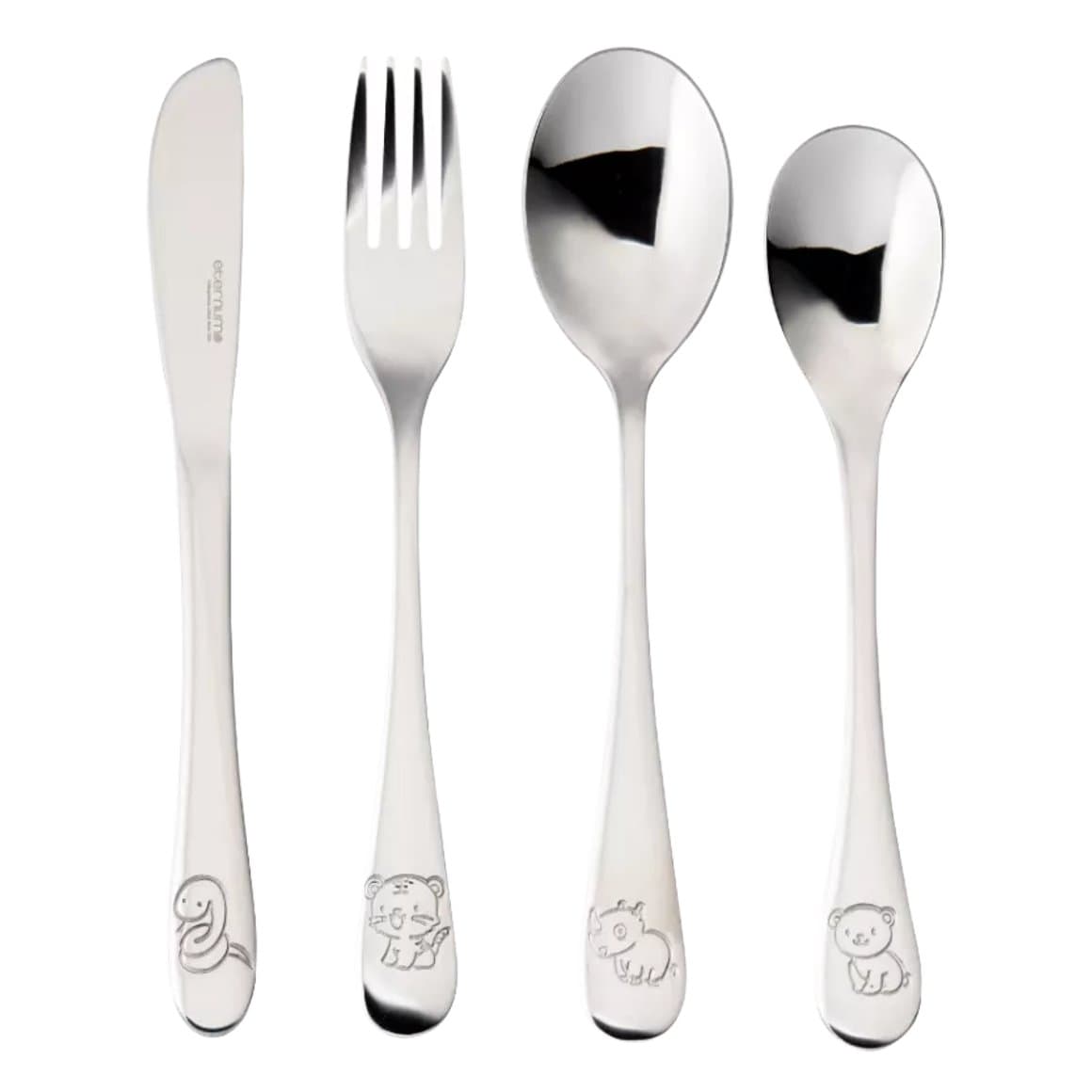 Barna hnífaparasett stál Jungle 4stk 1