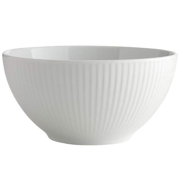 Plissé salatskál hvít 20cm