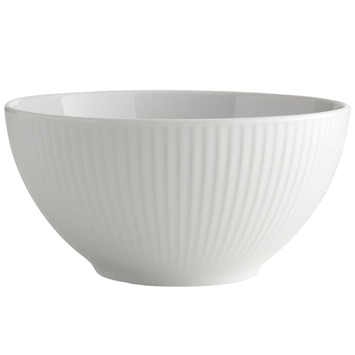 Plissé salatskál hvít 25cm 1