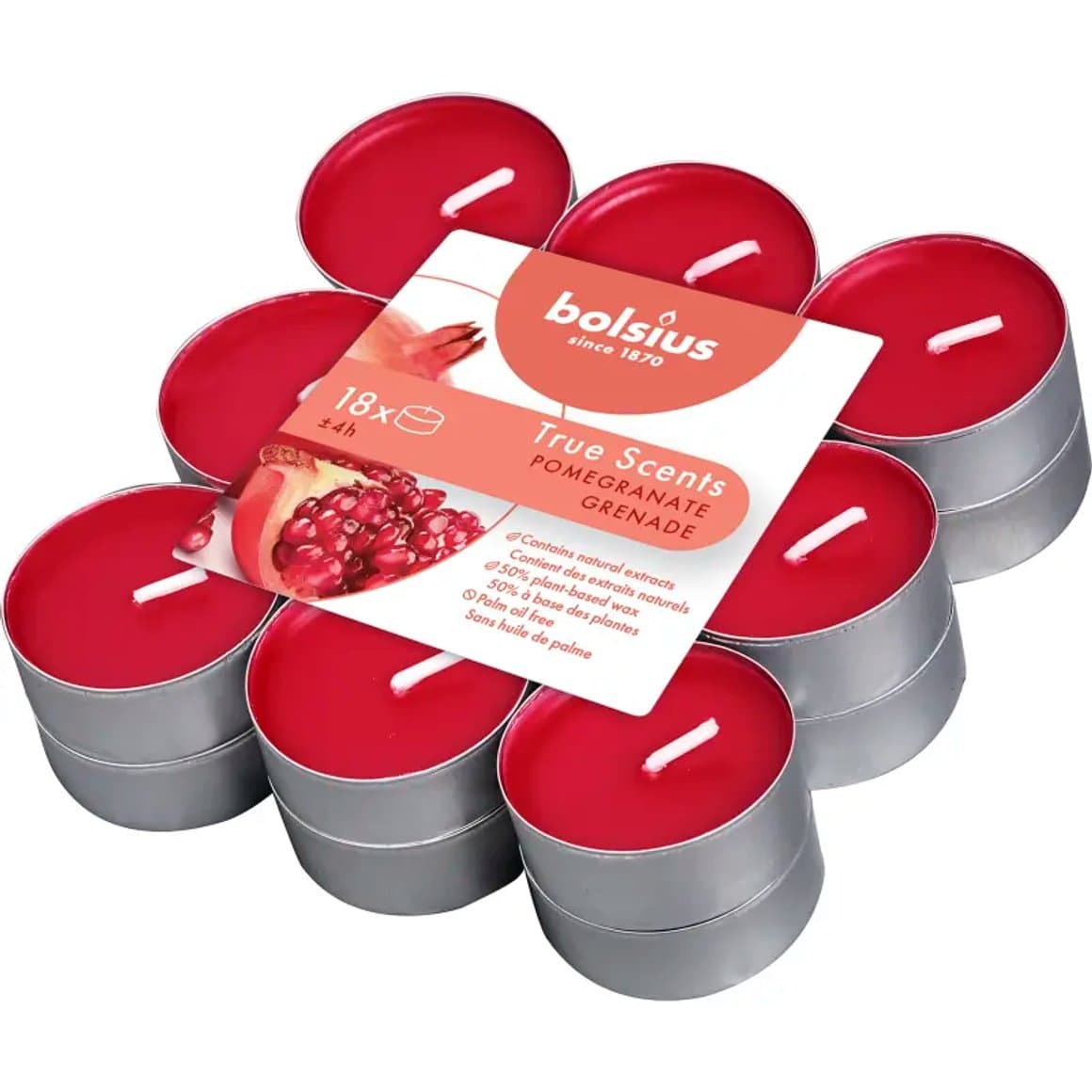 Bolsius ilmteljós True scents pomegranate 18stk 1