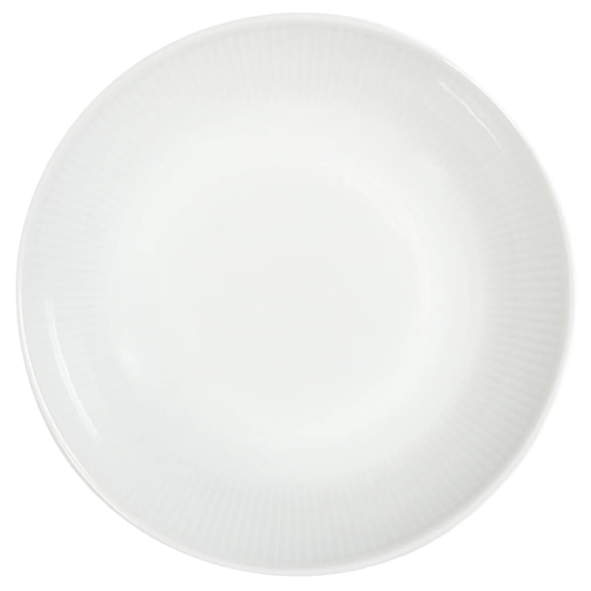 Plissé skál hvít 20cm 6stk 2